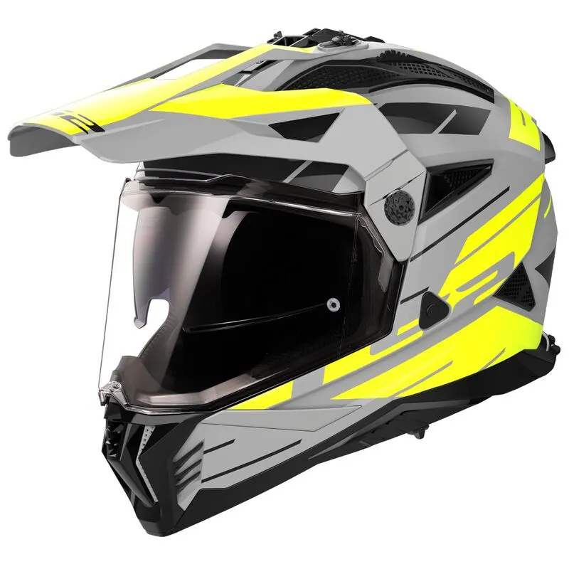 Casco LS2 MX702 Pioneer II Namib Gris/Amarillo mate