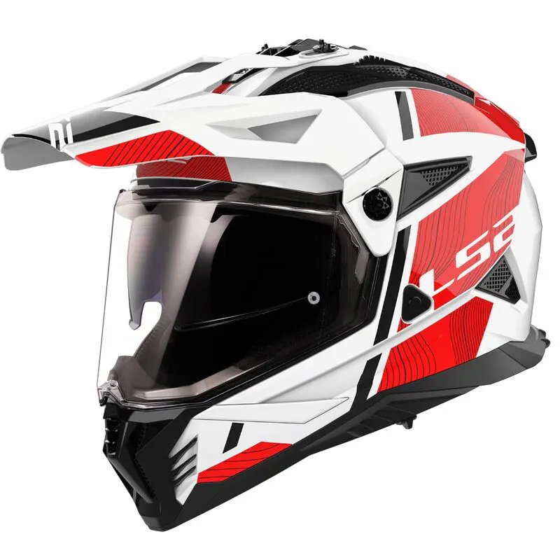 Casco LS2 MX702 Pioneer II Hill Rojo/Blanco
