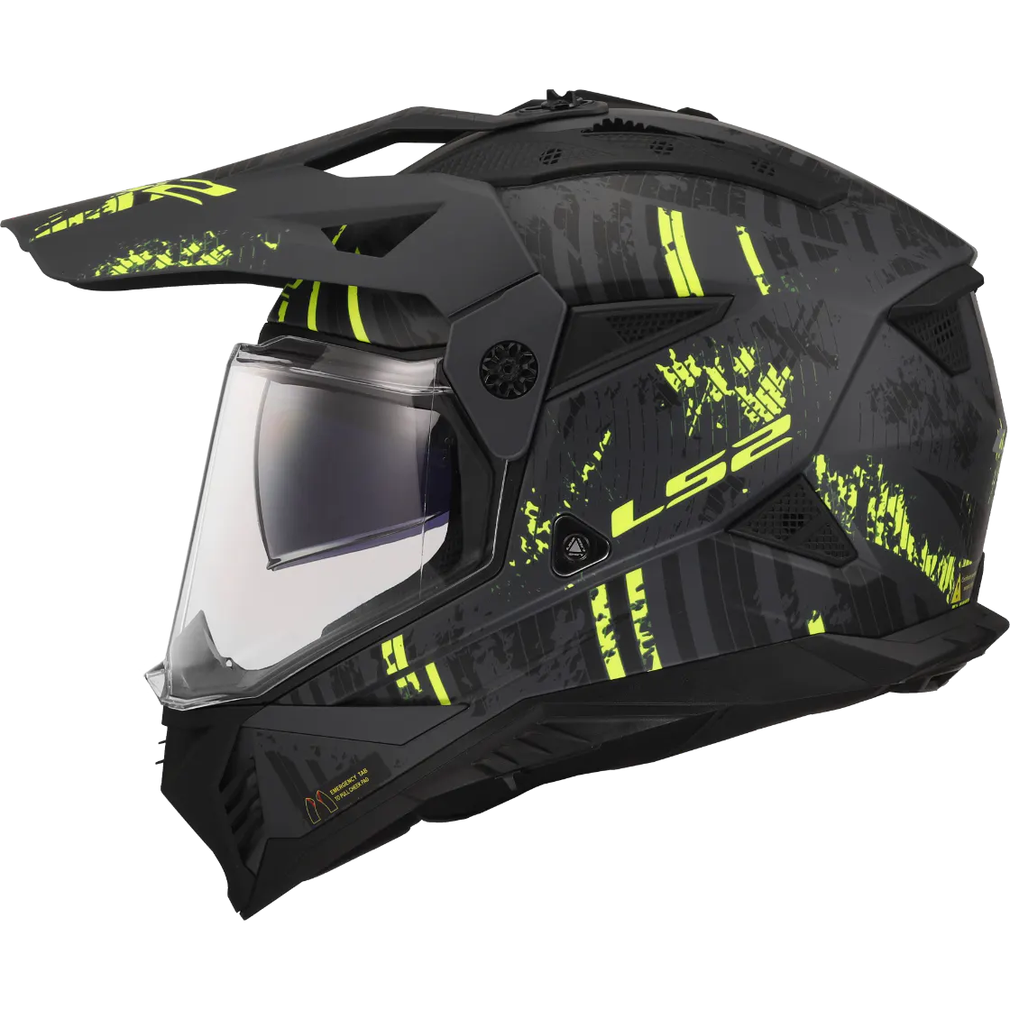 MX702 PIONEER II CRAZY MATT BLACK HI VIS YELLOW 2