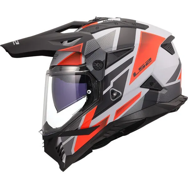 Casco LS2 MX702 Pioneer II Block Gris/Rojo
