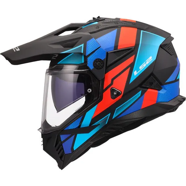 Casco LS2 MX702 Pioneer II Block Negro/Rojo/Azul