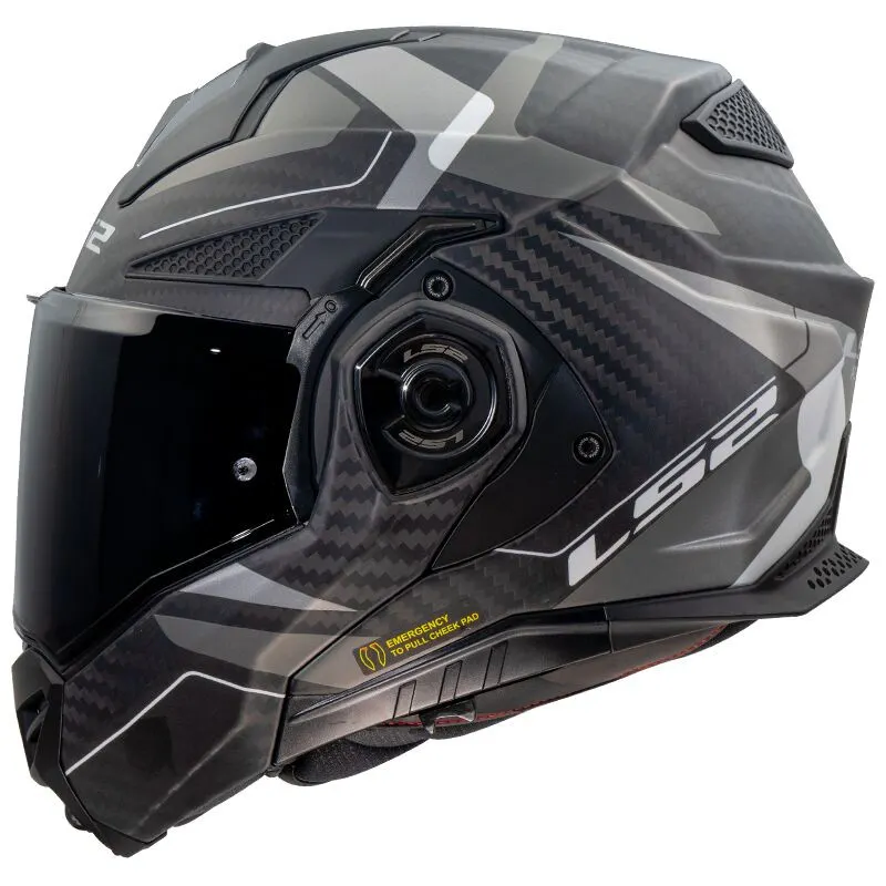 Casco LS2 FF901 Advant X Carbono Horizon Plata/Gris mate