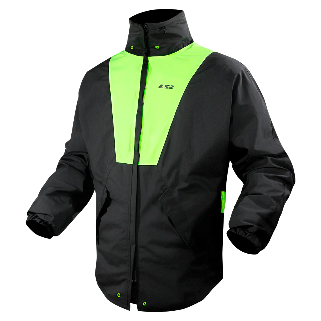 X-RAIN JACKET BLACK H-V YELLOW HI-VI YELLOW