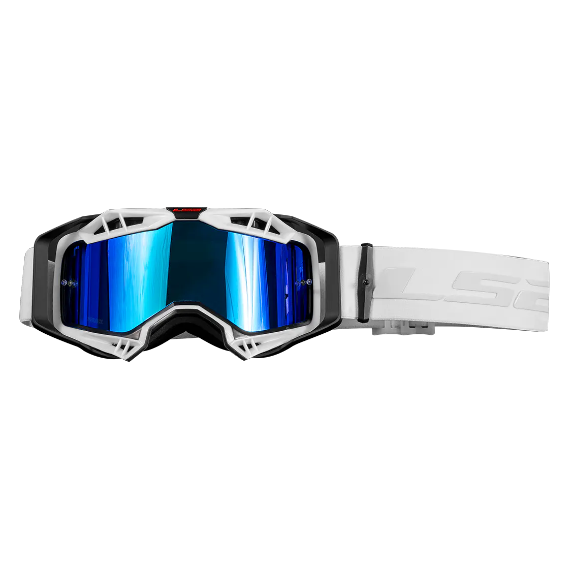 AURA PRO GOGGLE WITH IRIDIUM VISOR BLACK WHITE