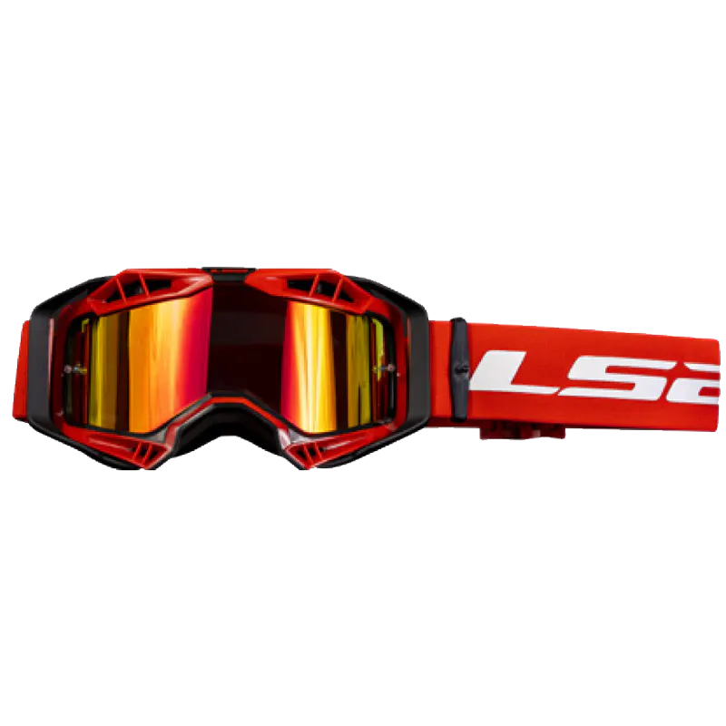 AURA GOGGLE WITH IRIDIUM VISOR BLACK RED