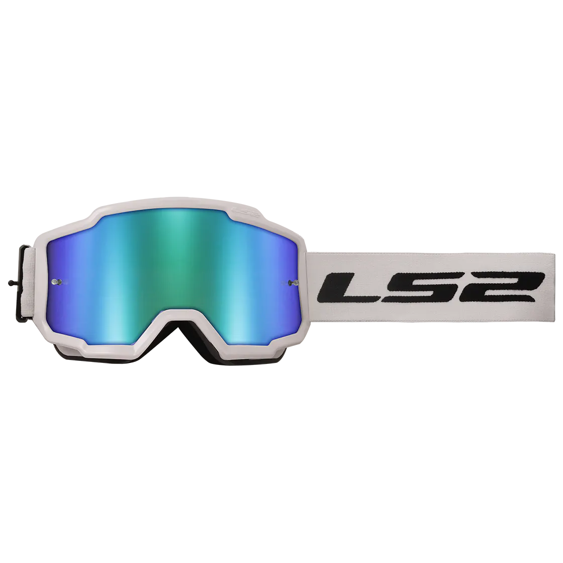 CHARGER GOGGLE WHITE WITH IRID.VISOR HI VIS GREEN