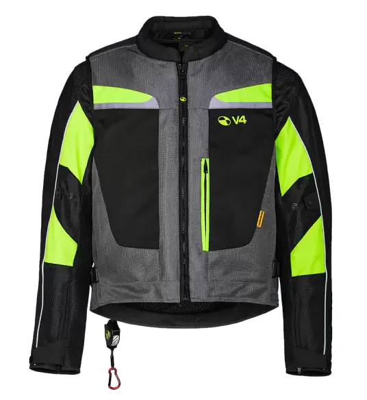 Motoairbag Mab V4 Gris/Negro/Amarillo