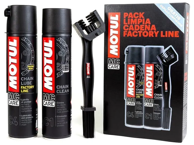 Pack Motul Factory Line Grasa/Limpiador/Cepillo (C1+C4)