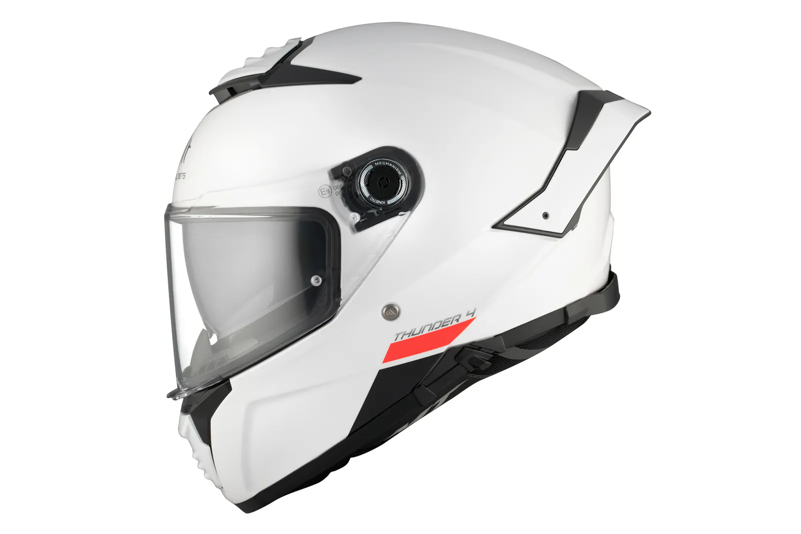CASCO MT FF118SV THUNDER 4 SV SOLID A0 BLANCO PERLA BRILLO XS