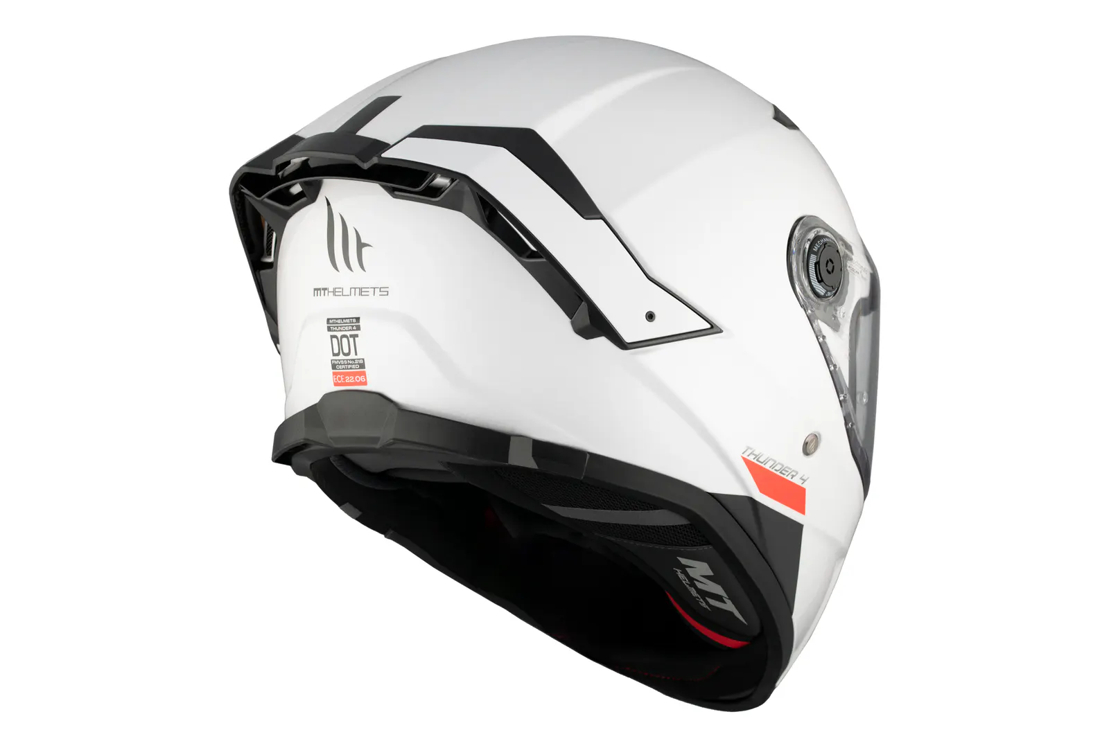CASCO MT FF118SV THUNDER 4 SV SOLID A0 BLANCO PERLA BRILLO XS 6