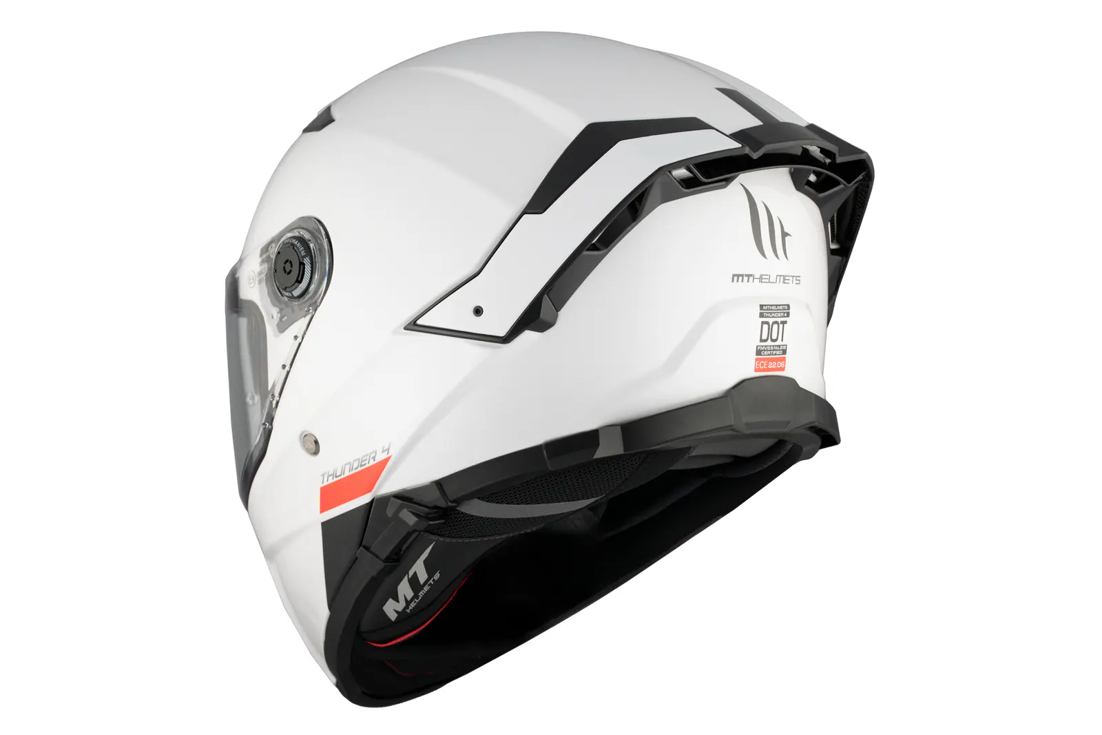 CASCO MT FF118SV THUNDER 4 SV SOLID A0 BLANCO PERLA BRILLO XS 8
