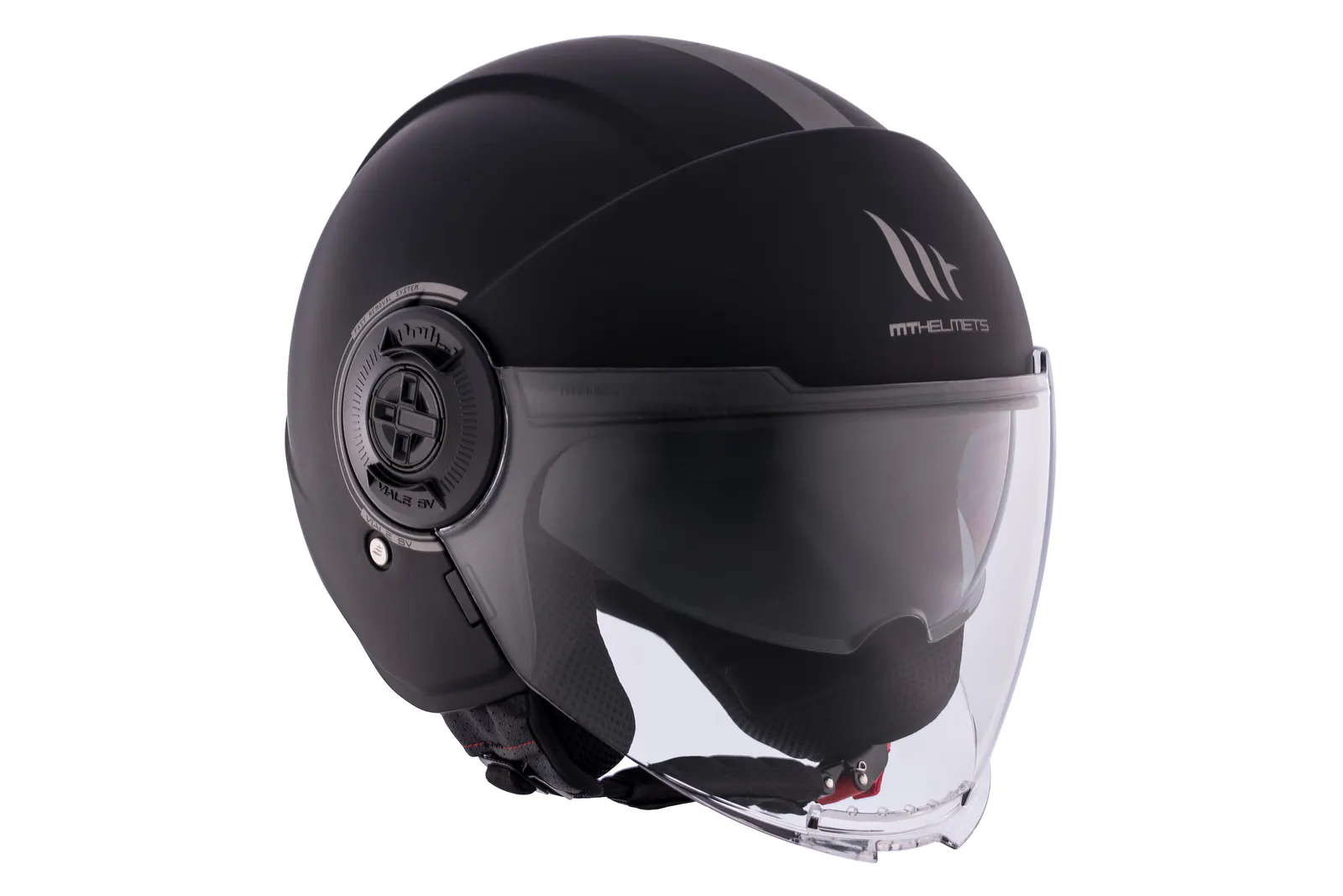CASCO MT OF502SV B VIALE SV S SOLIDO A1 NEGRO MATE XS 4