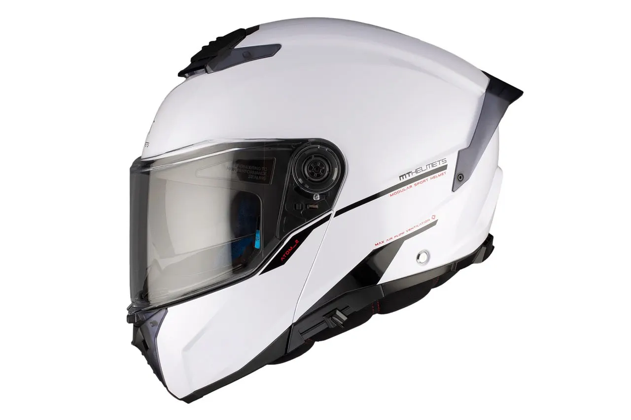 CASCO MT FU404SV ATOM 2 SV SOLID A0 BLANCO BRILLO XS