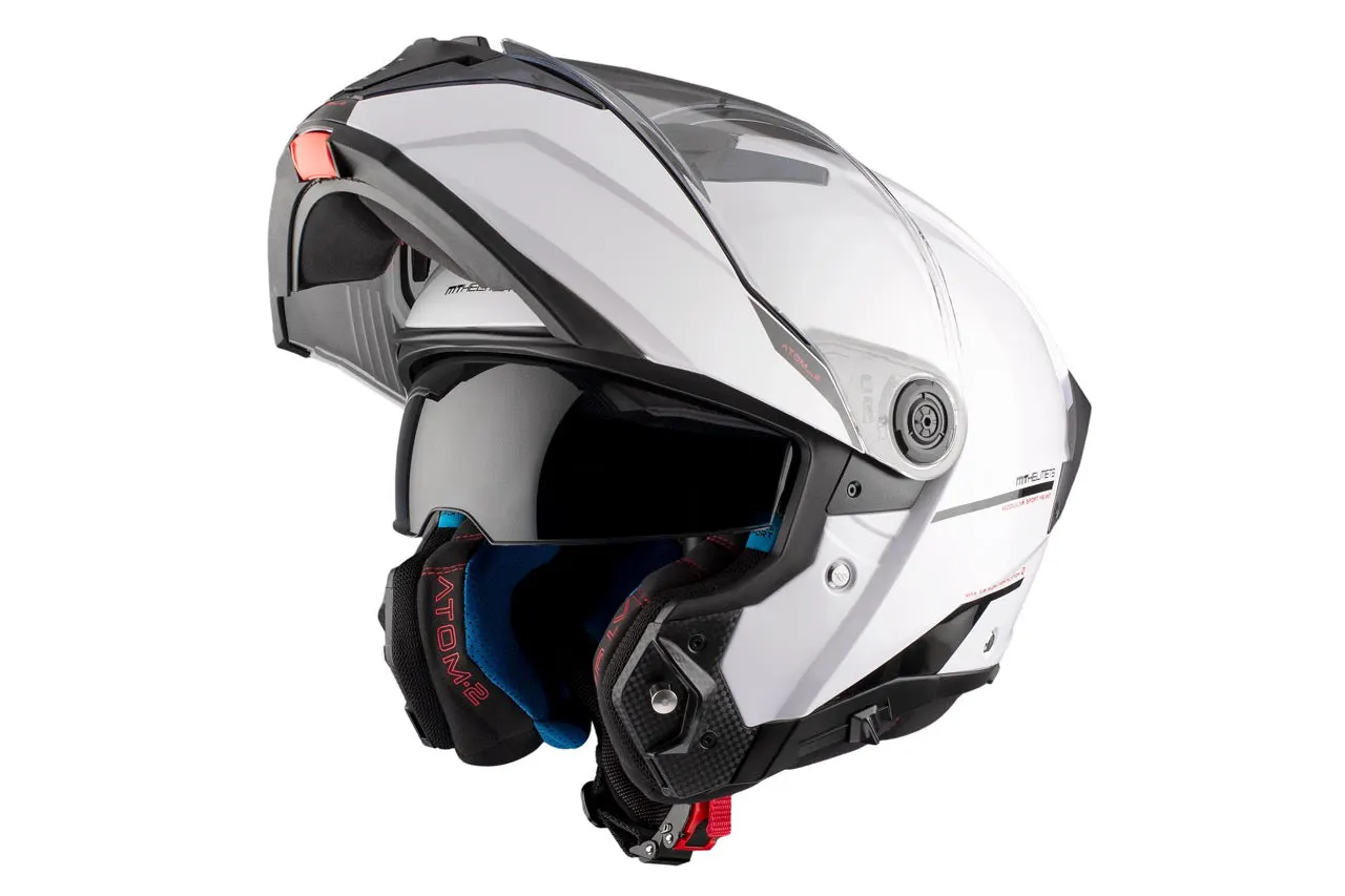 CASCO MT FU404SV ATOM 2 SV SOLID A0 BLANCO BRILLO XS 2