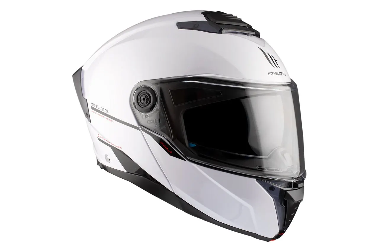 CASCO MT FU404SV ATOM 2 SV SOLID A0 BLANCO BRILLO XS 4