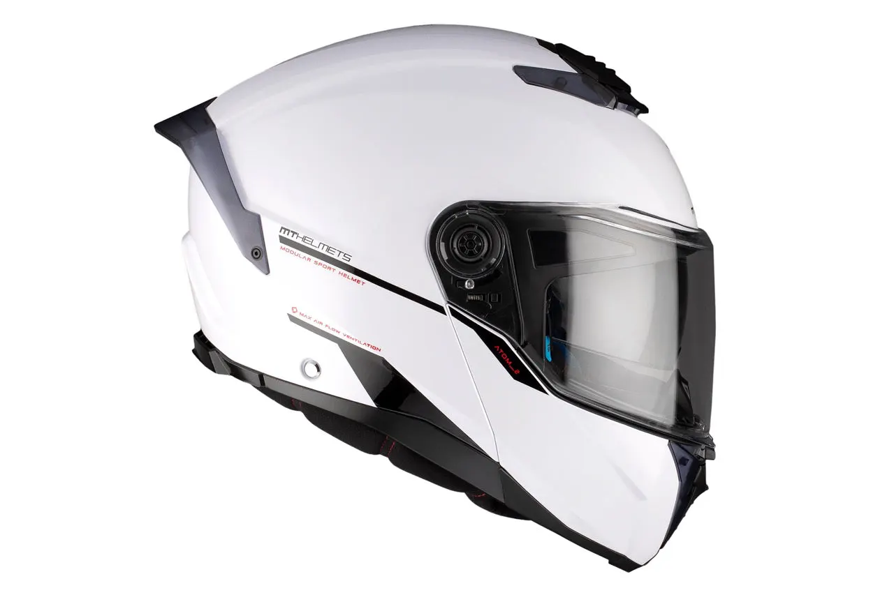 CASCO MT FU404SV ATOM 2 SV SOLID A0 BLANCO BRILLO XS 5