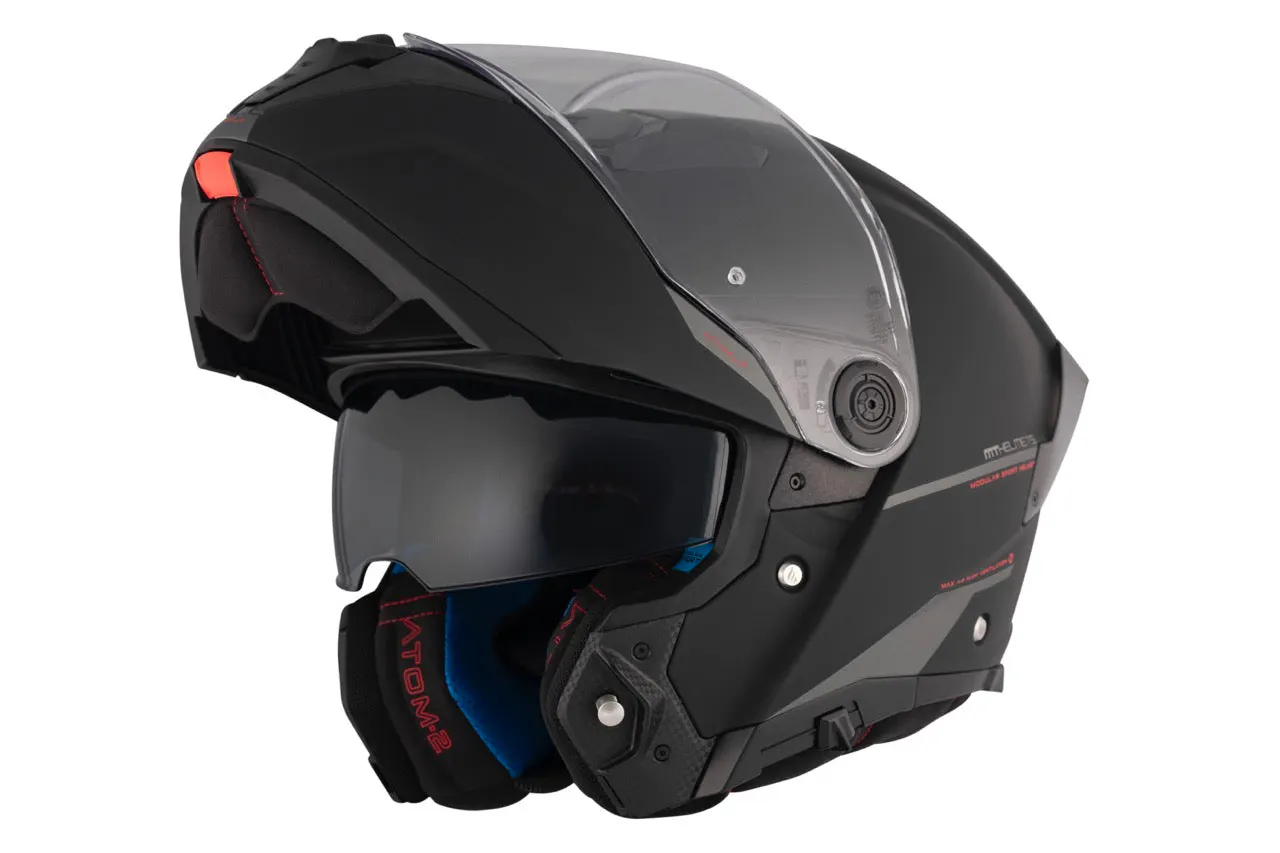 CASCO MT FU404SV ATOM 2 SV SOLID A1 NEGRO MATE XS 2