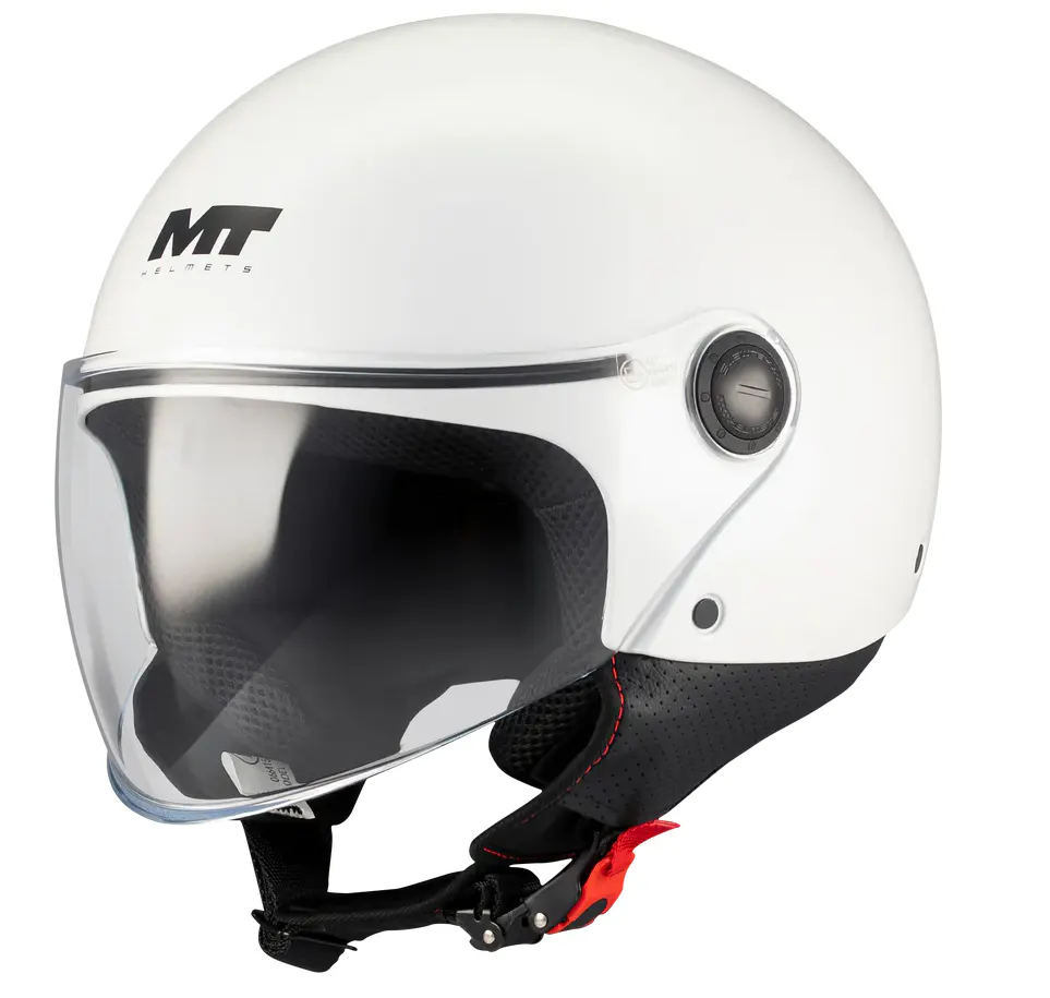 Casco Mt Helmets Street S Pure A0 Blanco Brillo