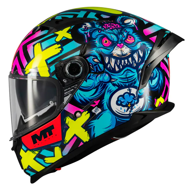 Casco MT Braker SV Crazy Teddy B7 brillo