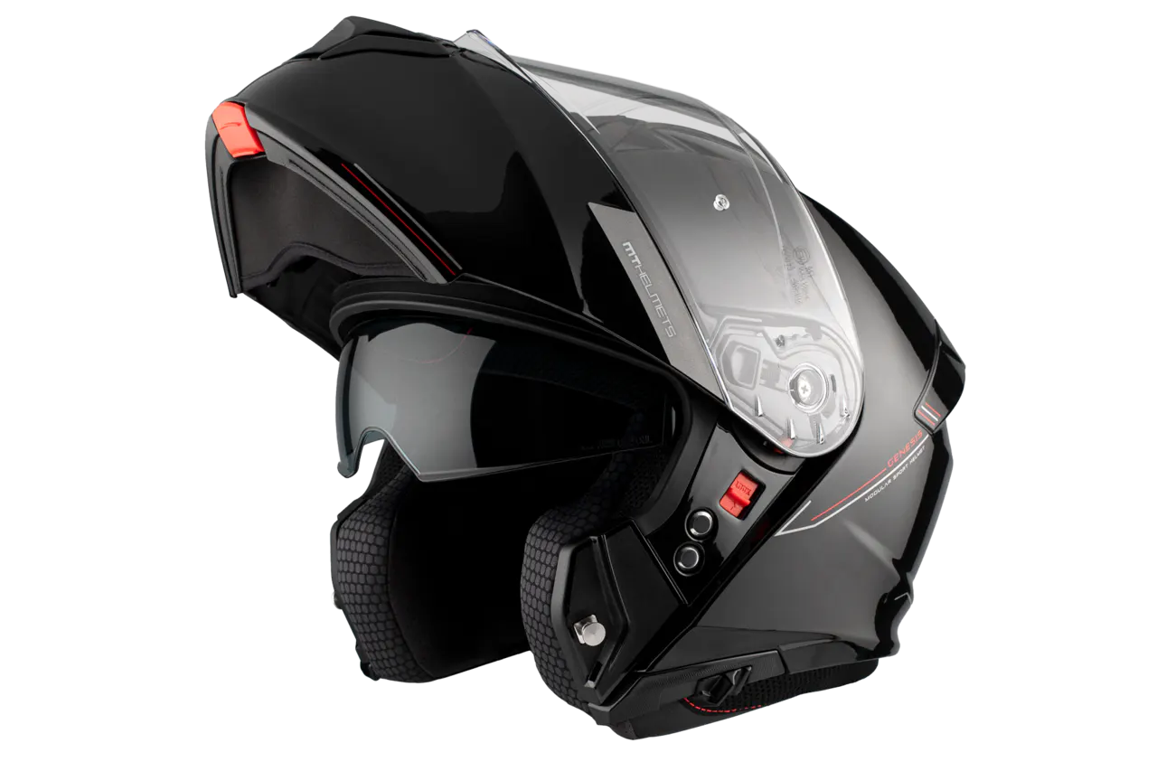 CASCO MT FU935SV GENESIS SV SOLIDO A1 NEGRO BRILLO XS 2