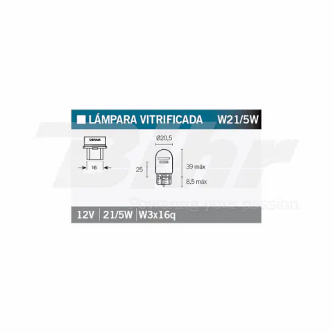 Lámpara Osram 7515 W21/5W