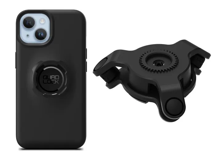 Funda móvil iPhone 14 + Amortiguador de vibraciones QUAD LOCK