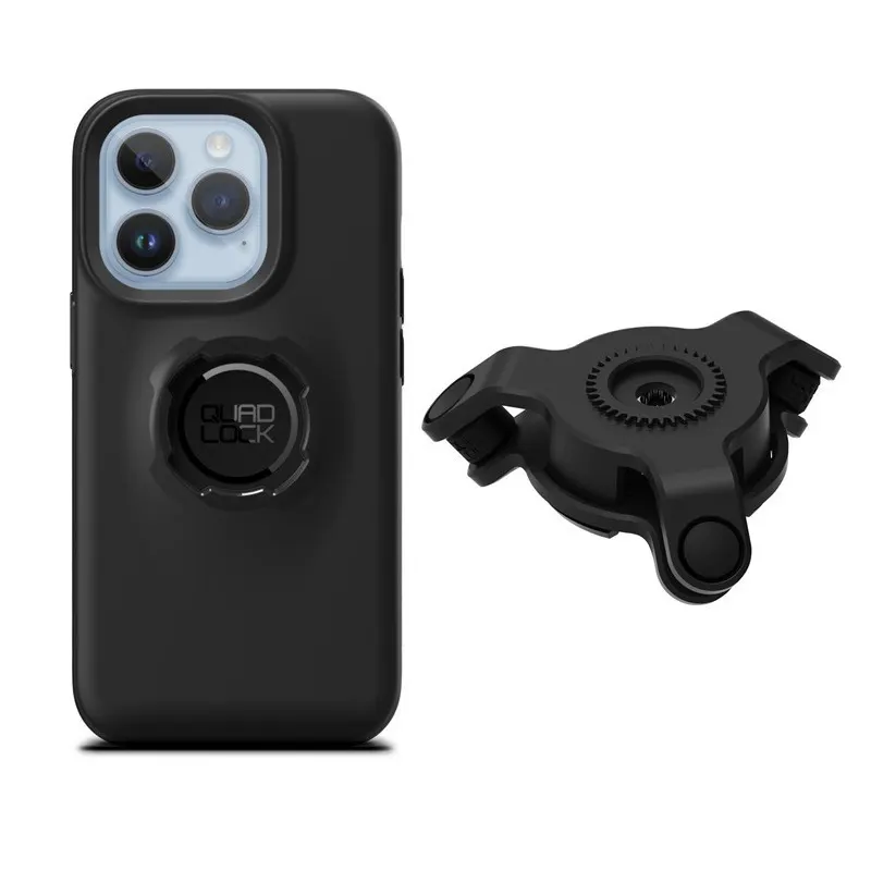 Funda móvil iPhone 14 Pro + Amortiguador de vibraciones QUAD LOCK