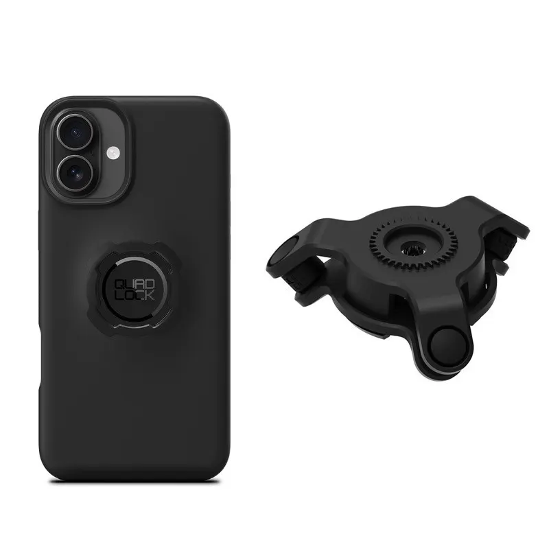 Funda móvil iPhone 16 + Amortiguador de vibraciones QUAD LOCK