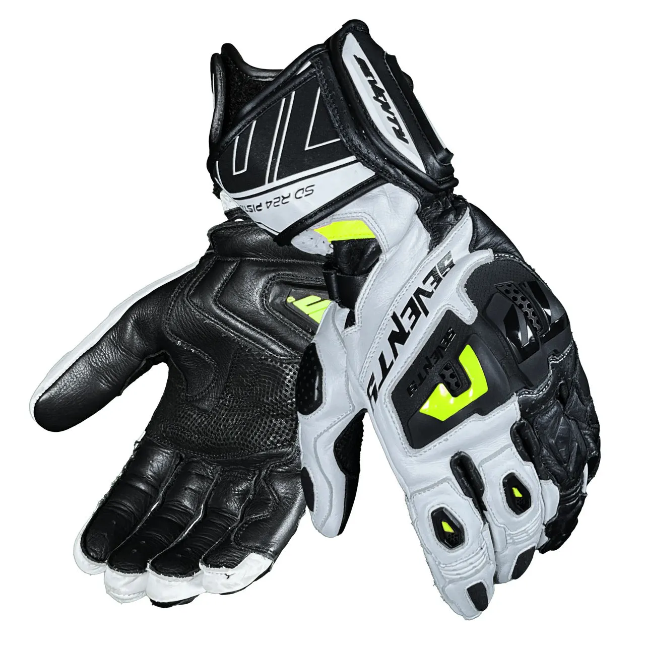 GUANTE SD-R24 PISTA HOMBRE BLANCO/NEGRO/AMARILLO BRILLANTE S