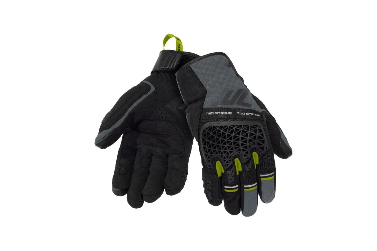GUANTE SD-N60 TWO STROKE MAN NEGRO/GRIS/AMARILLO BRILLANTE S