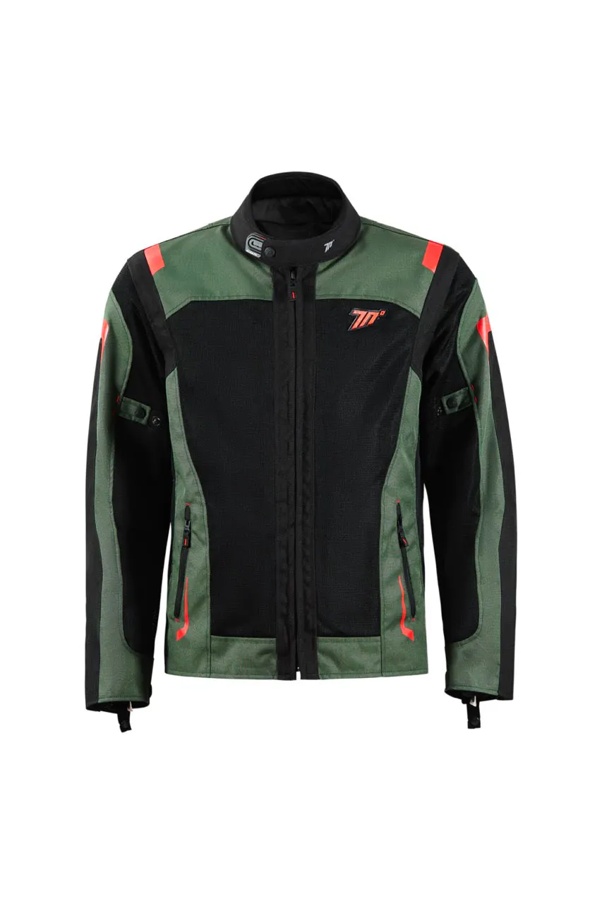 CHAQUETA SD-JT66 SAHARA HOMBRE VERDE MILITAR/ROJO S 2
