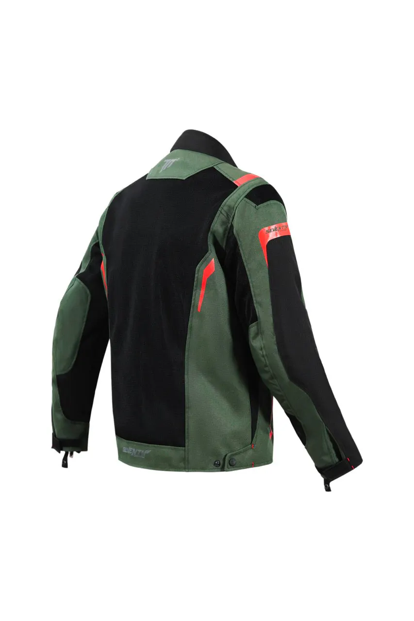 CHAQUETA SD-JT66 SAHARA HOMBRE VERDE MILITAR/ROJO S 3