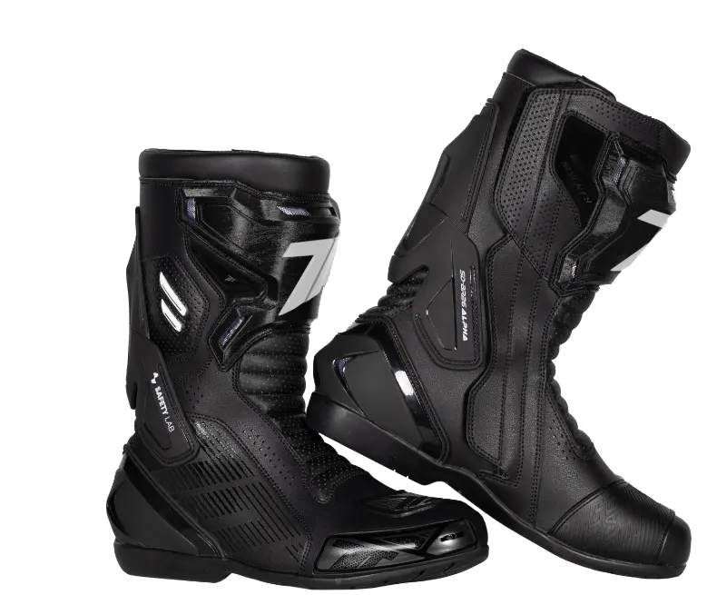 Botas Racing Seventy SD-BR26 Alpha Negro/Blanco