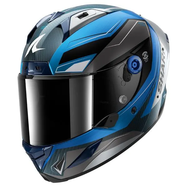 Casco Shark Aeron Mekarium Azul/Plata