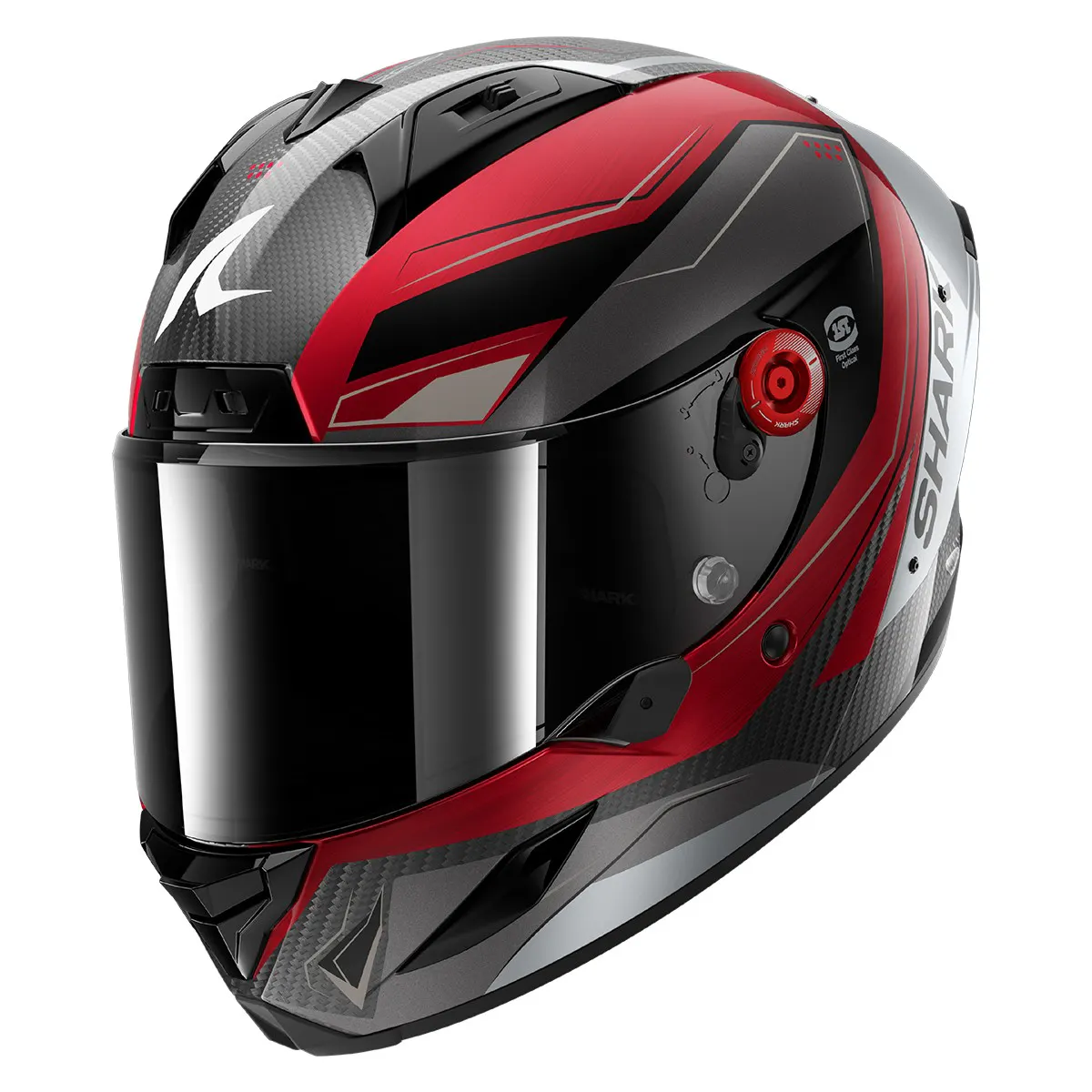 Casco Shark Aeron Mekarium Rojo/Plata