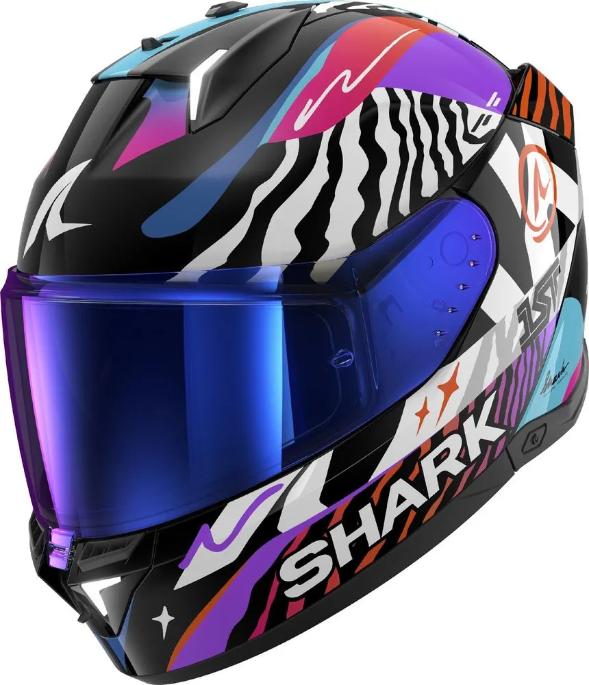 Casco Shark Skwal i3 Speed-Fancy Negro/Blanco/Naranja
