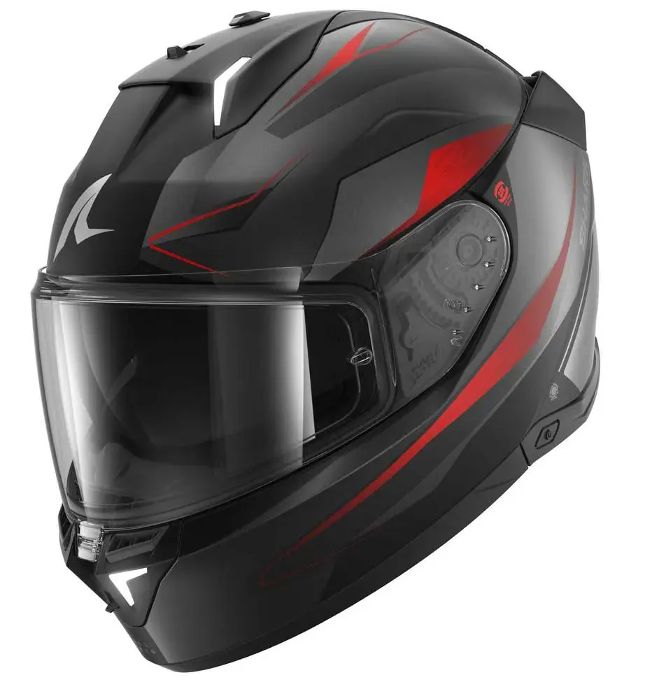 Casco Shark Skwal i3 Mekarium Negro/Antracita/Rojo