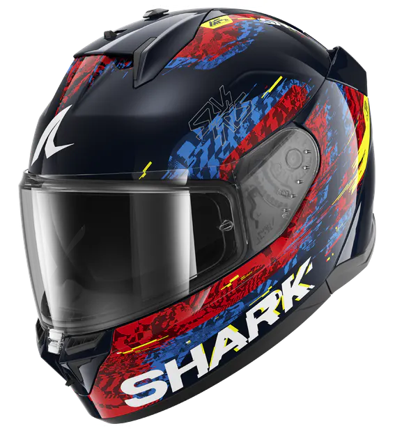 Casco Shark D-Skwal 3 Speed-Vib Azul/Rojo