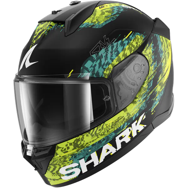 Casco Shark D-Skwal 3 Speed-Vib Negro/Azul/Verde mate