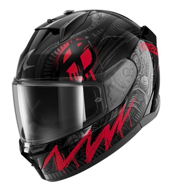 Casco Shark D-Skwal 3 Shiever Negro/Antracita/Rojo