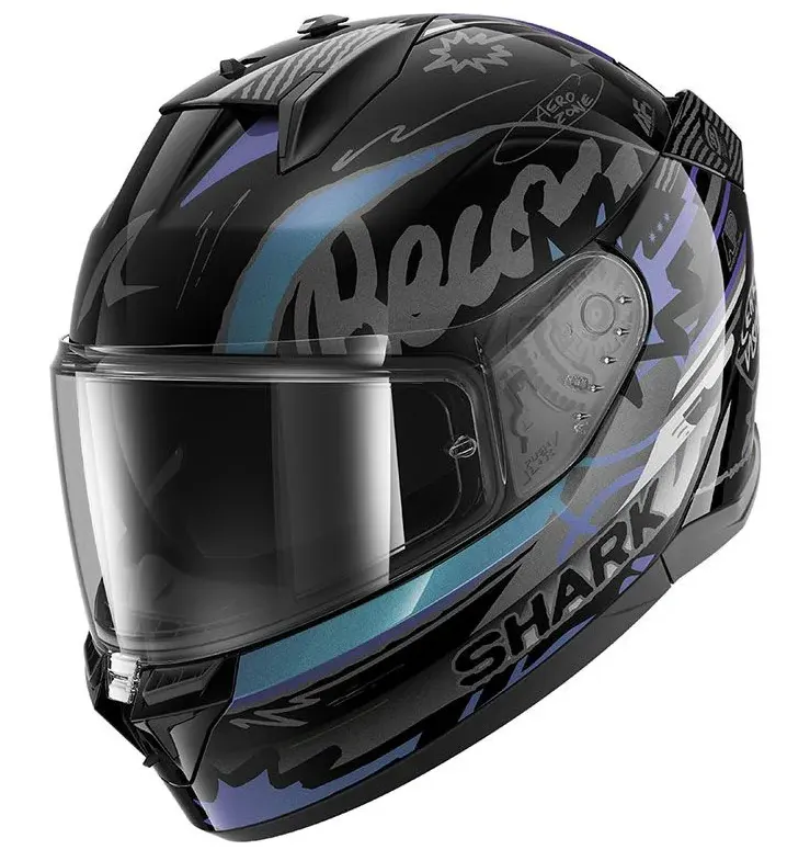 Casco Shark D-Skwal 3 Streetrush Negro/Verde/Cromado