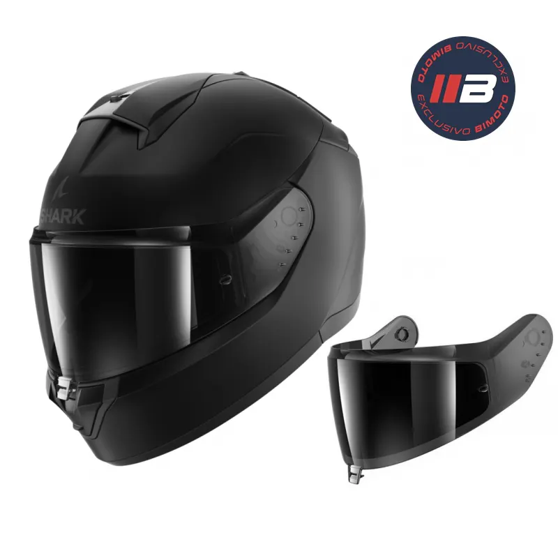 Casco Shark Ridill 2 Negro mate + Pantalla Ahumada oscura
