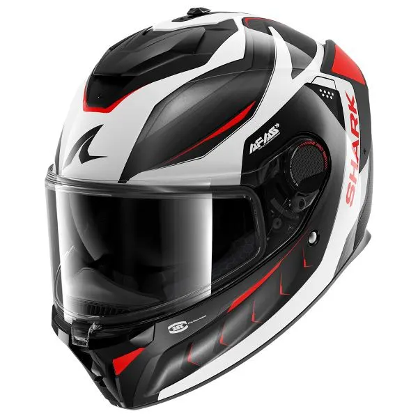 Casco Shark Spartan GT Pro Carbon Mekarium Plata/Rojo