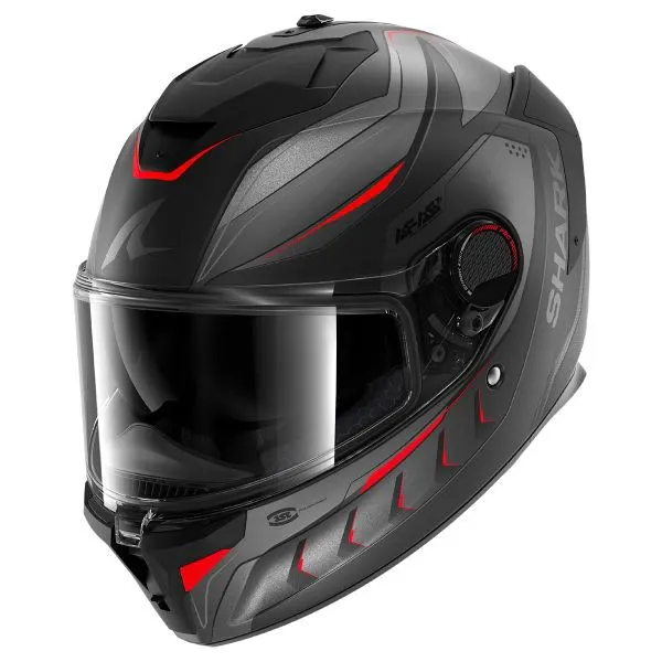 Casco Shark Spartan GT Pro Carbon Mekarium Antracita/Rojo