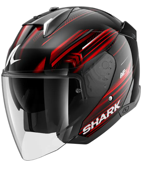 Casco Shark Skwal i3 Jet Light-Blur Negro/Rojo