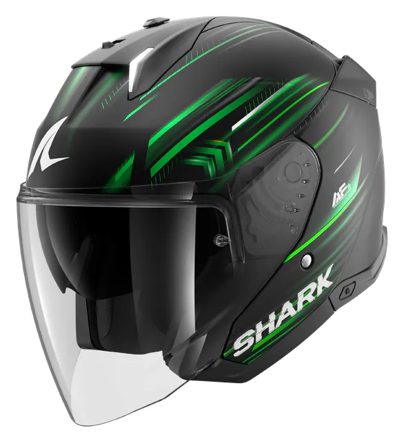 Casco Shark Skwal i3 Jet Light-Blur Negro/Verde