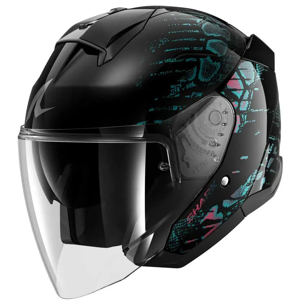 Casco Shark Skwal Jet Reptaia Violeta/Glitter