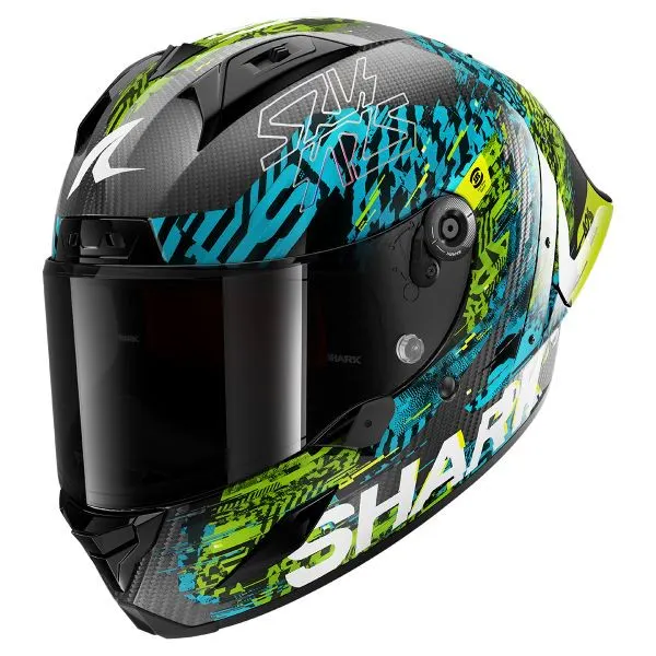 Casco Shark Aeron-GP FIM Racing 2 Speed-Vib Azul/Verde