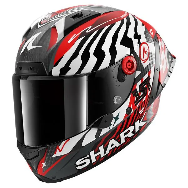 Casco Shark Aeron-GP FIM Racing 2 Speed-Fancy Negro/Blanco/Rojo