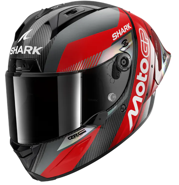 Casco Shark Aeron-GP FIM Racing 2 MotoGP Carbon Rojo/Cromado